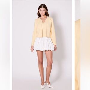 Beige Cropped Cardigan + matching Top